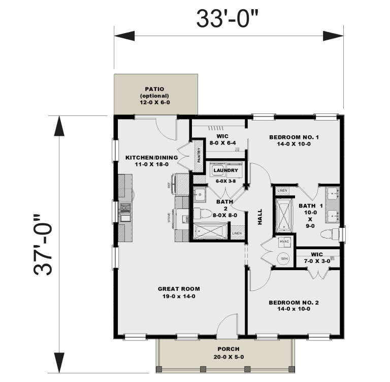House Plan House Plan #34778 Drawing 1