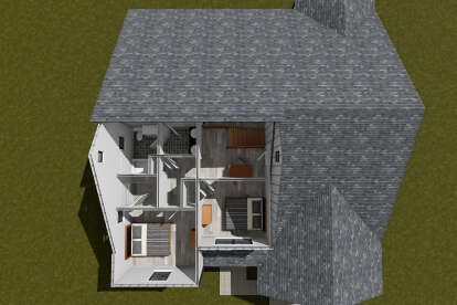 Overhead Second Floor for House Plan #4848-00544