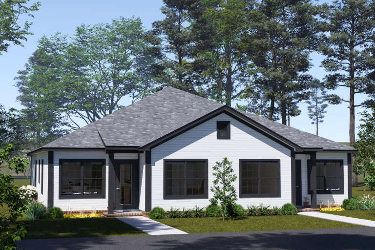 House Plan House Plan #34781 Angled Front Elevation