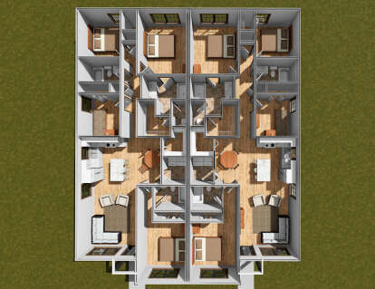 Overhead First Floor for House Plan #4848-00546