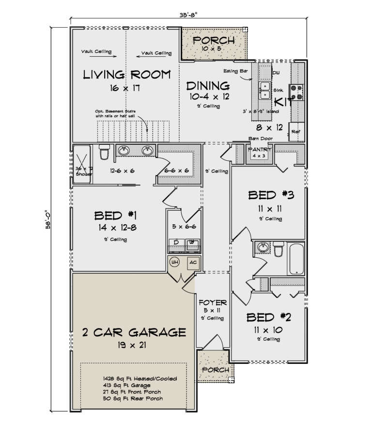 House Plan House Plan #34782 Drawing 1