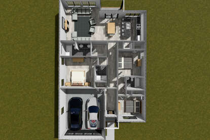 Overhead First Floor for House Plan #4848-00547