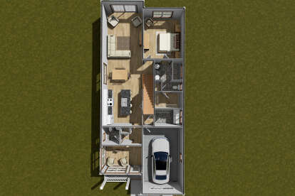 Overhead First Floor for House Plan #4848-00548