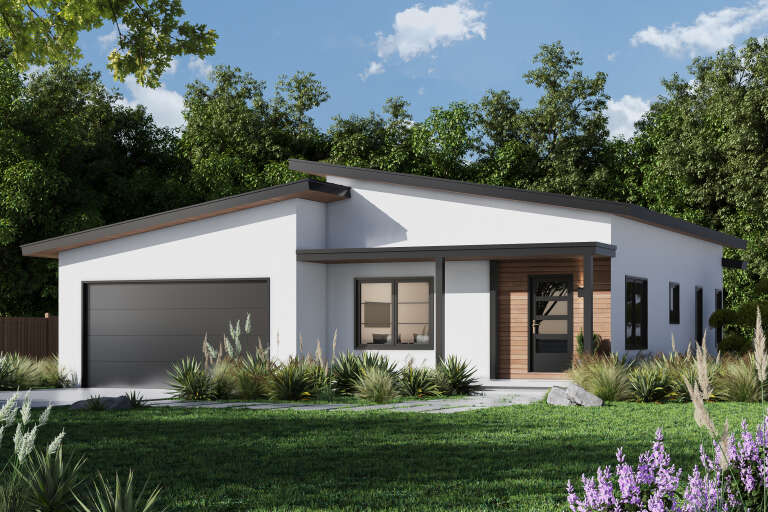 House Plan House Plan #34784 Angled Front Elevation