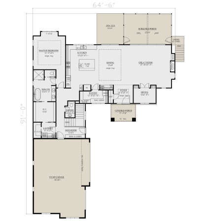 Main Floor  for House Plan #286-00124