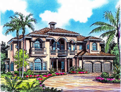 Luxury House Plan #168-00060 Elevation Photo