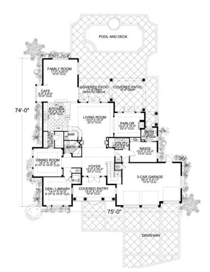 Floorplan 1 for House Plan #168-00060