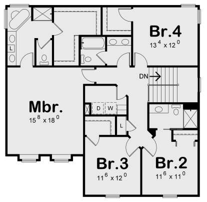 Second Floor for House Plan #402-01859