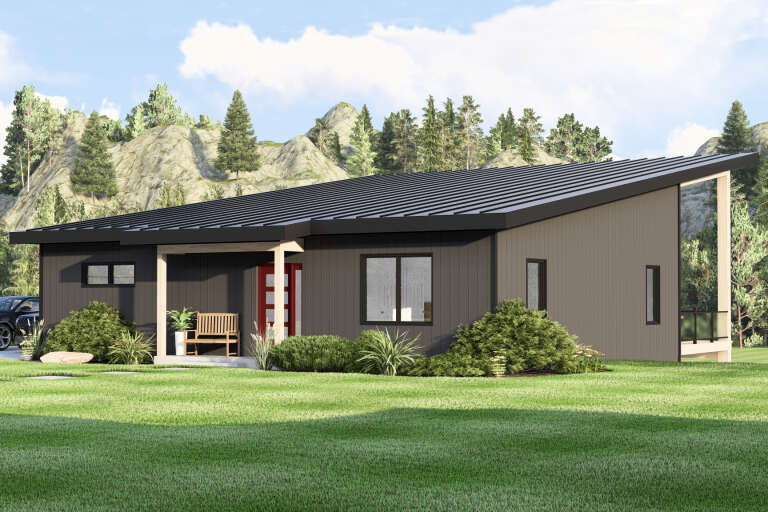 House Plan House Plan #34795 Angled Front Elevation