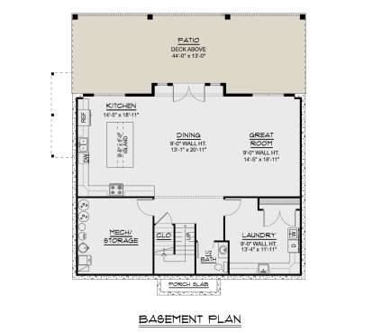 Basement for House Plan #5032-00412