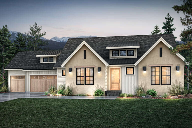 House Plan House Plan #34797 Angled Front Elevation