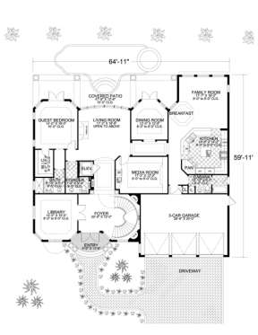 Floorplan 1 for House Plan #168-00061