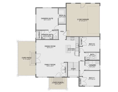 Main Floor  for House Plan #2802-00473