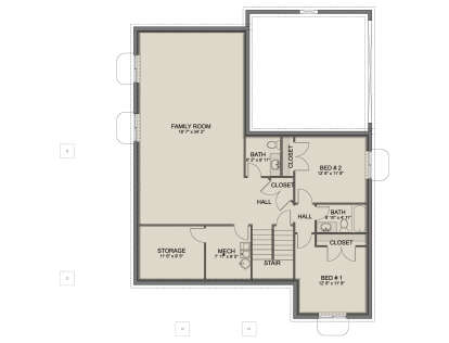 Basement for House Plan #2802-00473