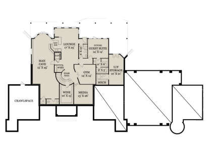 Basement for House Plan #4195-00083