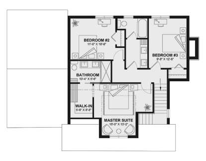 Second Floor for House Plan #034-01396