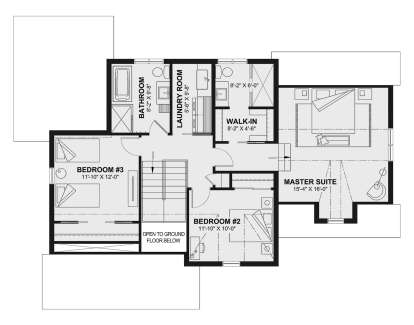 Second Floor for House Plan #034-01397