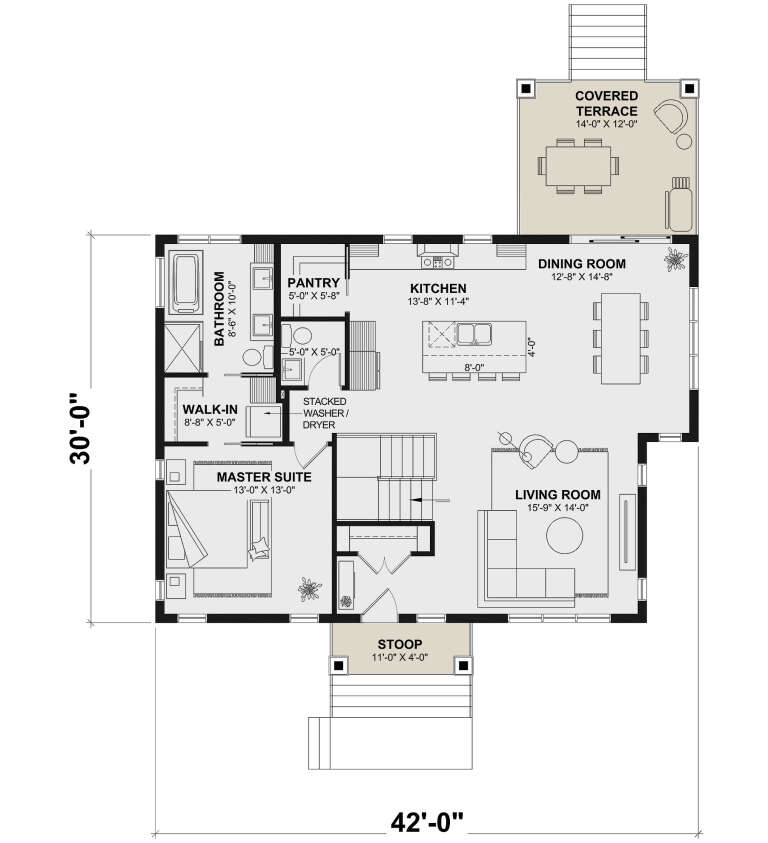 House Plan House Plan #34807 Drawing 1