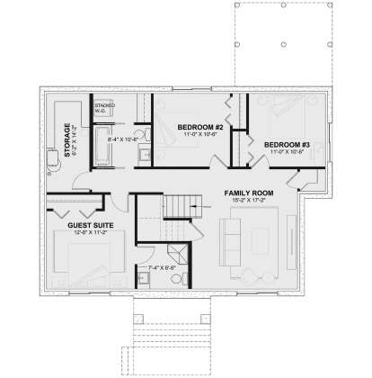 Basement for House Plan #034-01398