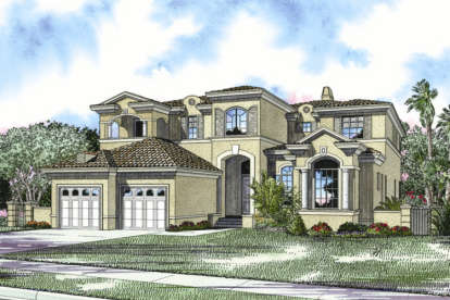 Mediterranean House Plan #168-00062 Elevation Photo