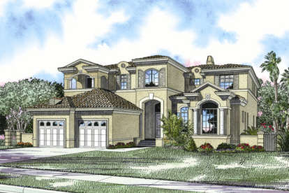 5 Bed, 5 Bath, 5076 Square Foot House Plan - #168-00062