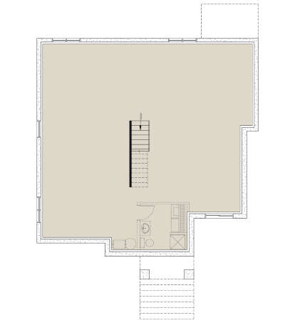 Basement for House Plan #034-01400