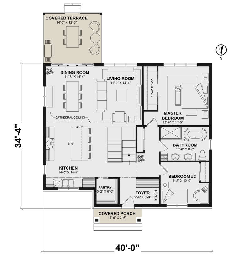 House Plan House Plan #34811 Drawing 1