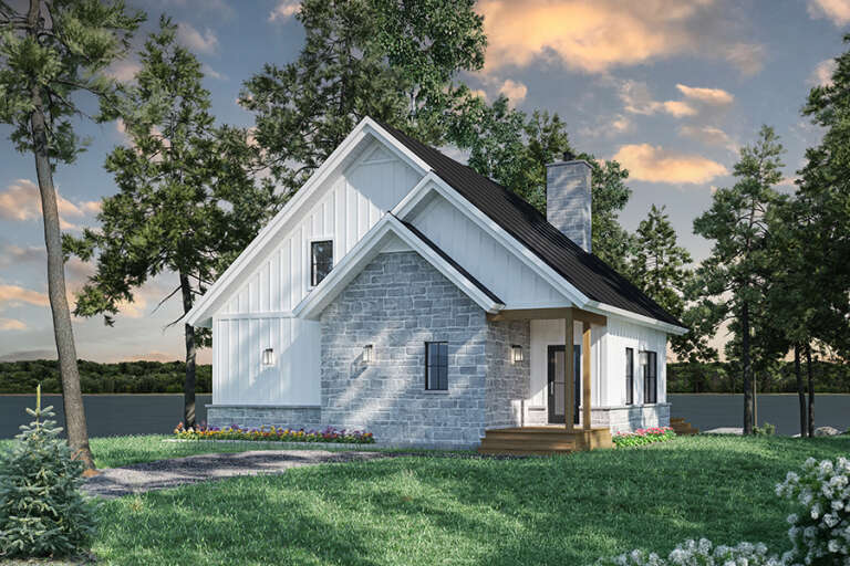 House Plan House Plan #34812 Angled Front Elevation
