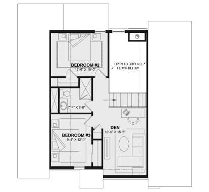 Second Floor for House Plan #034-01402