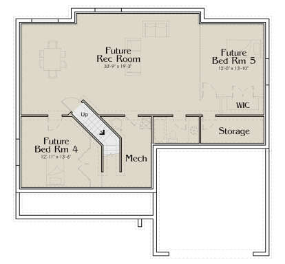 Basement for House Plan #6785-00014