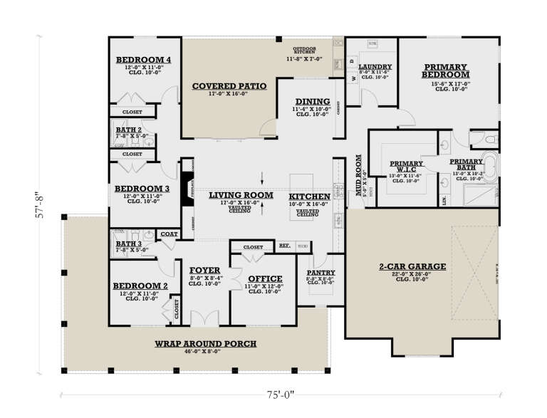 House Plan House Plan #34814 Drawing 1