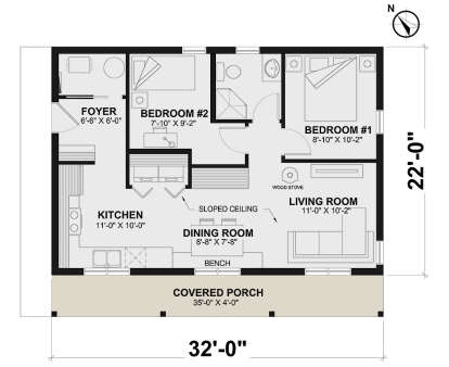 Main Floor  for House Plan #034-01403