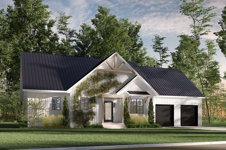 House Plan House Plan #34816 Angled Front Elevation
