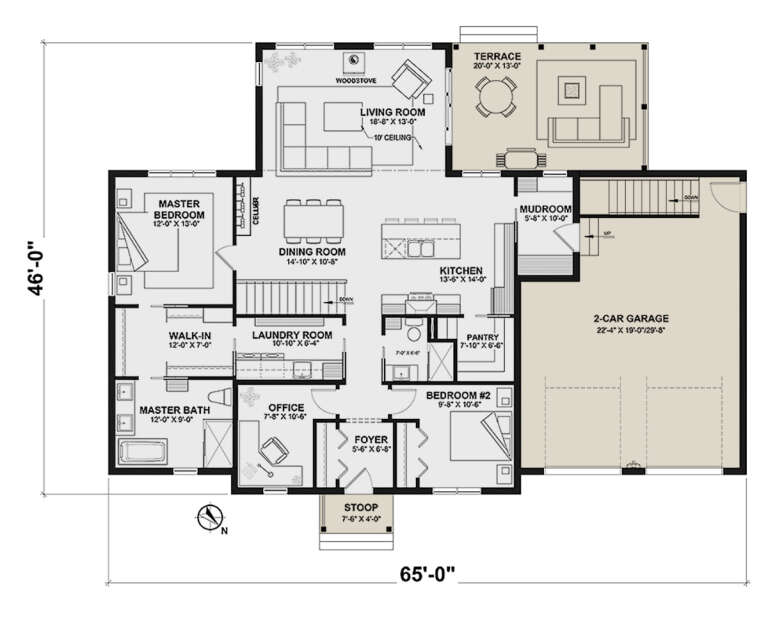 House Plan House Plan #34816 Drawing 1