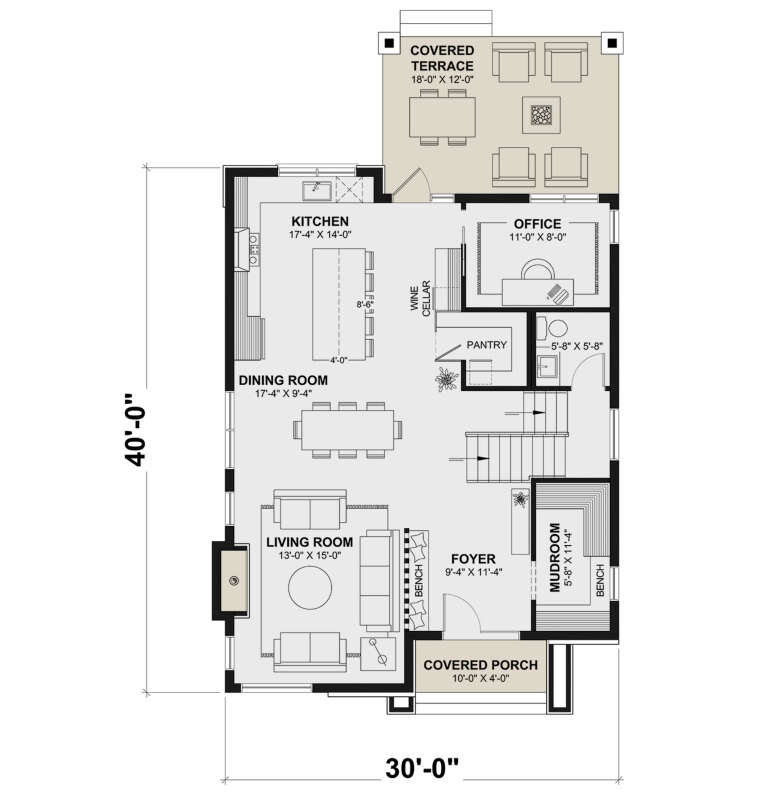 House Plan House Plan #34818 Drawing 1