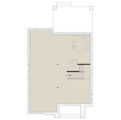 Basement for House Plan #034-01406