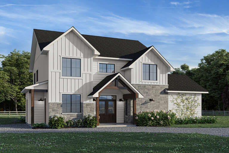 House Plan House Plan #34819 Angled Front Elevation