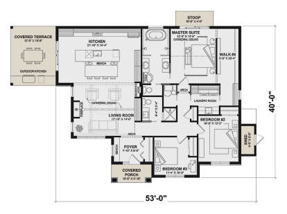 Main Floor  for House Plan #034-01409