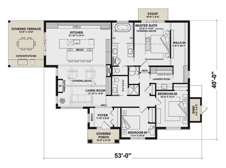 House Plan House Plan #34821 Drawing 1