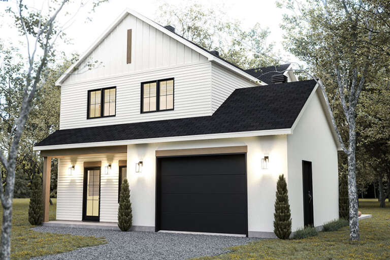 House Plan House Plan #34823 Angled Front Elevation