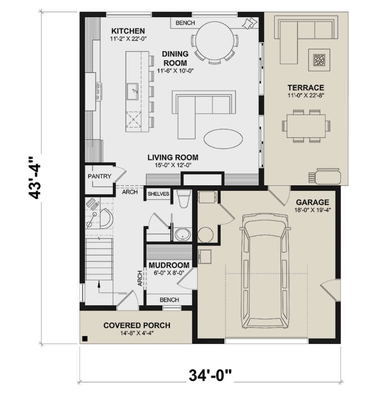 House Plan House Plan #34823 Drawing 1