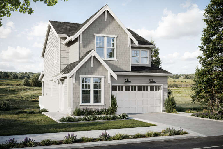 House Plan House Plan #34826 Angled Front Elevation