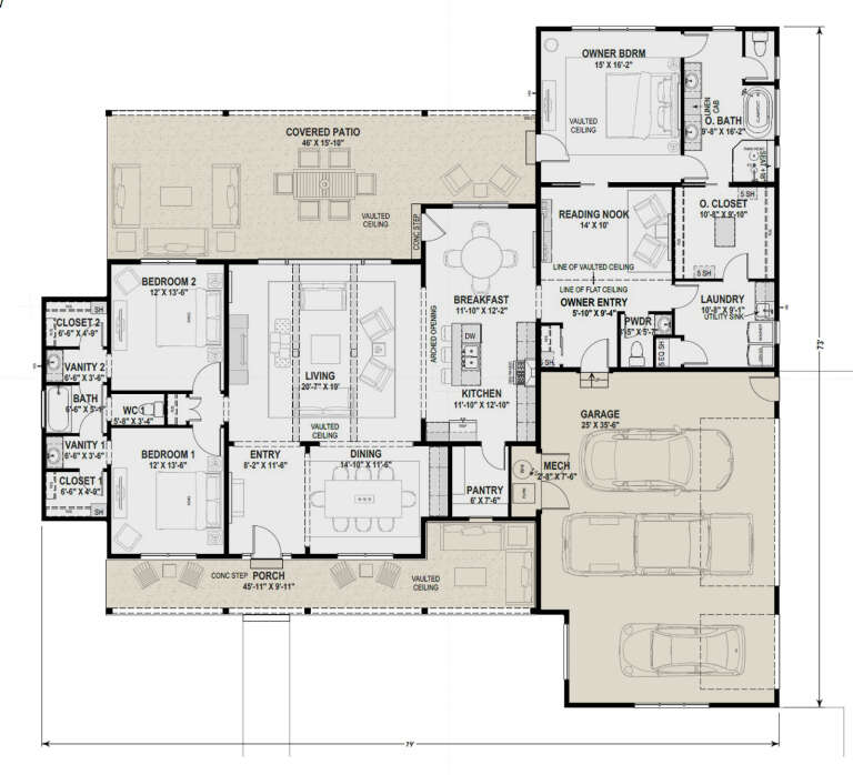 House Plan House Plan #34829 Drawing 1