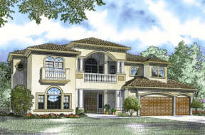 Mediterranean House Plan #168-00064 Elevation Photo
