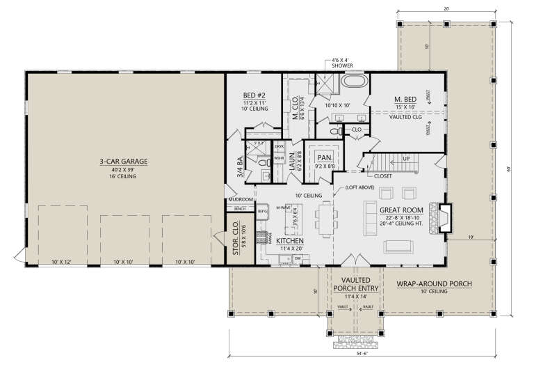 House Plan House Plan #34830 Drawing 1