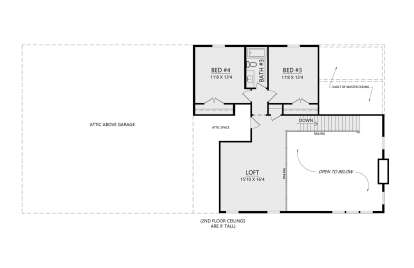 Second Floor for House Plan #4534-00152