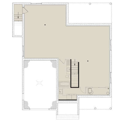 Basement for House Plan #034-01413