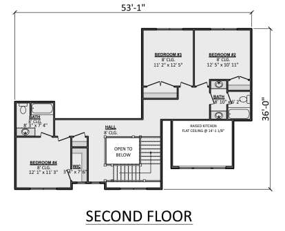 Second Floor for House Plan #1958-00062