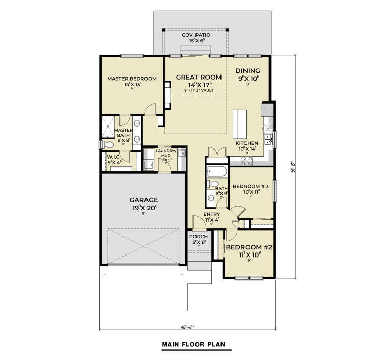 House Plan House Plan #34838 Drawing 1