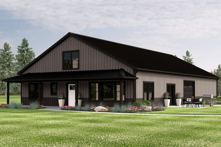 House Plan House Plan #34839 Angled Front Elevation